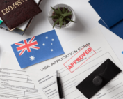 Australia visa application form displayed, crucial for individuals seeking immigration to Australia, with sections for details.