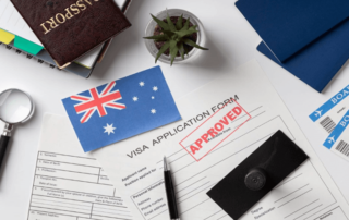 Australia visa application form displayed, crucial for individuals seeking immigration to Australia, with sections for details.